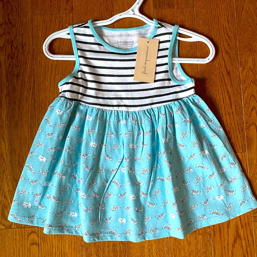 NEW size 18 month zebra dress